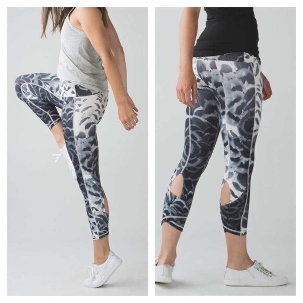 lululemon athletica Black and White Patterned Leggings